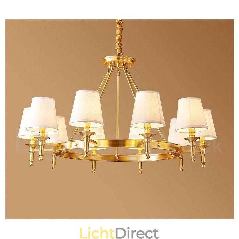 Puur messing ronde kroonluchter hanglamp traditioneel klassiek