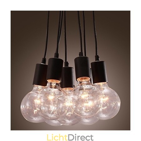 Moderne woning 7-kops Edison gloeilamp Loft glazen bol hanglamp Moderne woning 7-kops Edison gloeilamp Loft glazen bol hanglamp