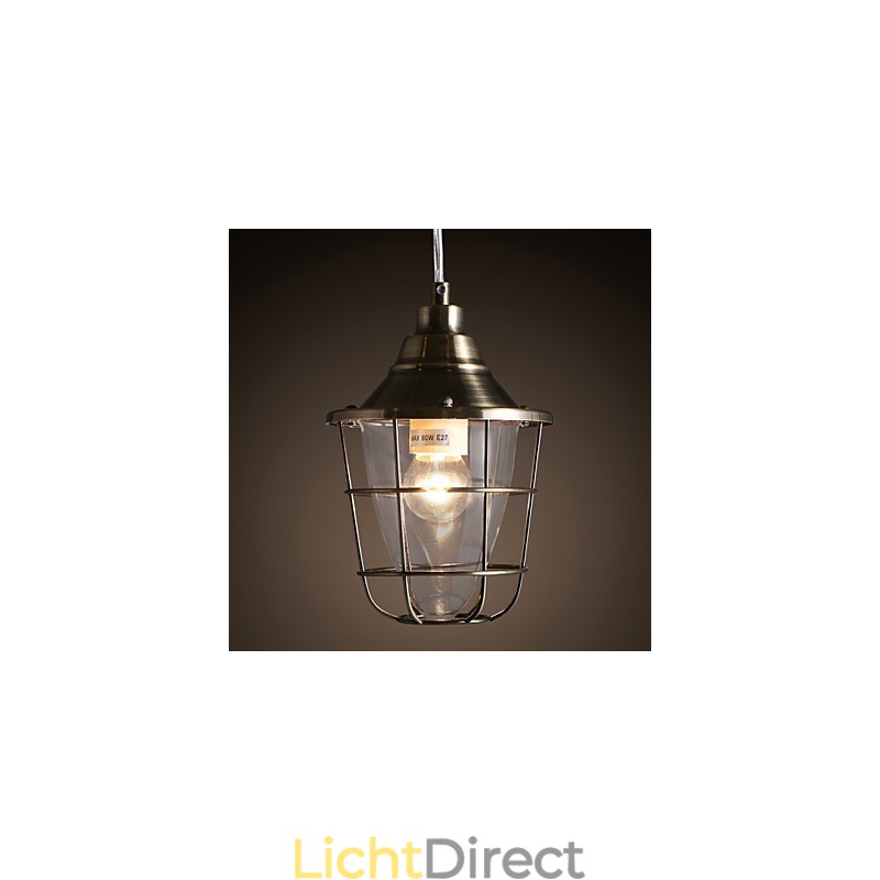 Retro Mini Stijl Gegalvaniseerde Metalen Hanglamp