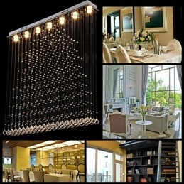 K9 Kristallen Hanglamp Hangende Draad Kroonluchter Verlichting Plafondlamp Binnen Café