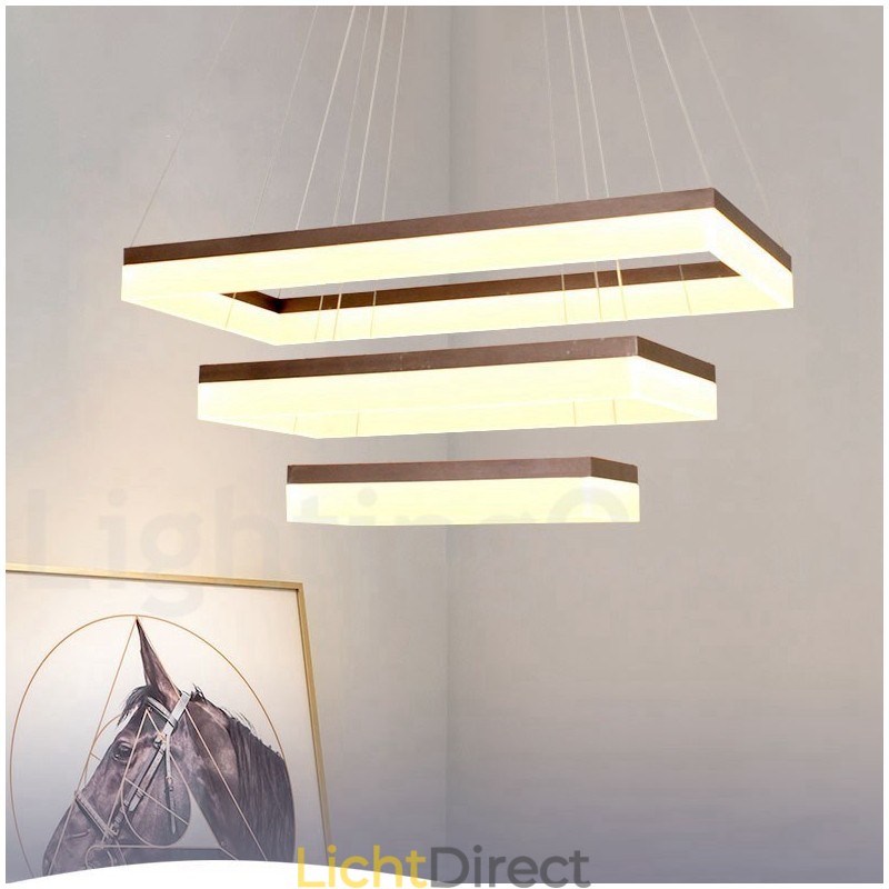 Wi-Fi Smart Dimbare 3-laags moderne, eigentijdse stijl hanglamp voor thuis