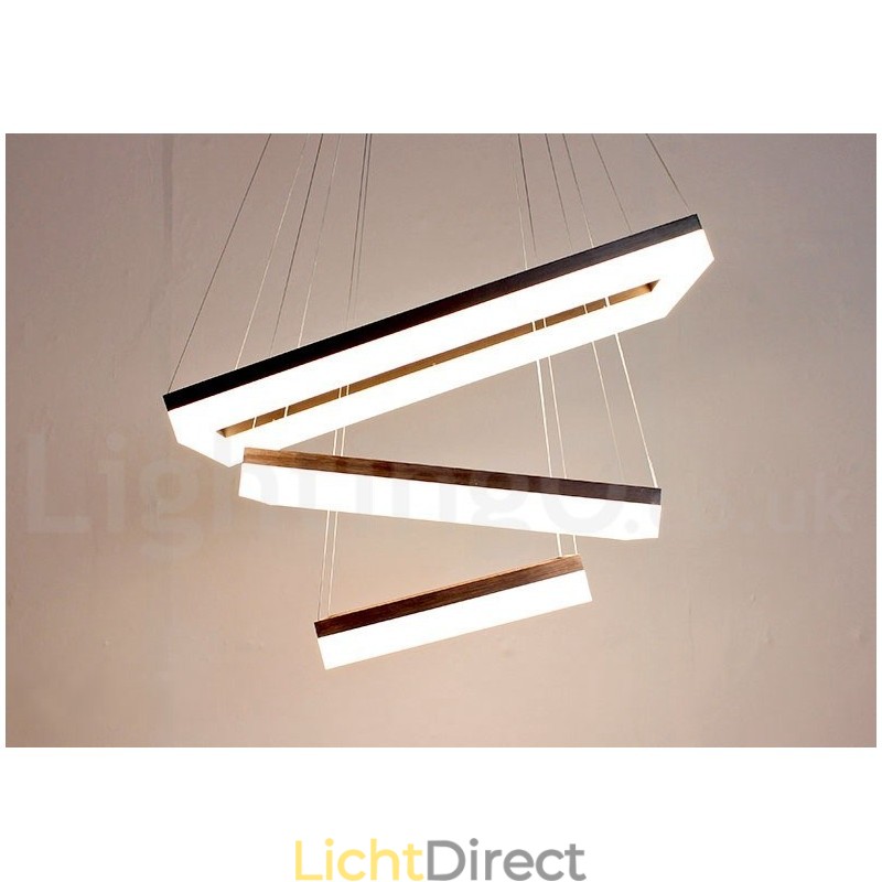 Wi-Fi Smart Dimbare 3-laags moderne, eigentijdse stijl hanglamp voor thuis
