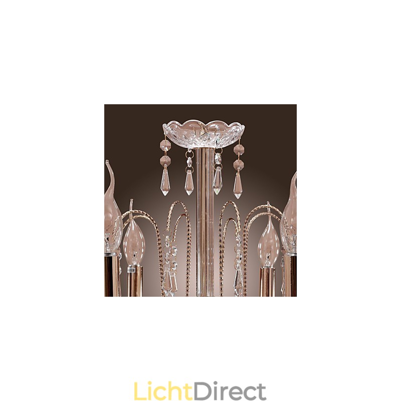 Elegante kristallen kroonluchter met 9 lampen