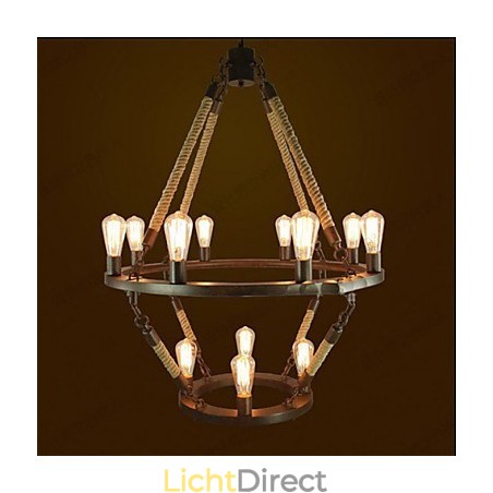 Amerikaanse industriële Windge Hemp 12 Europese retrolamp