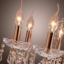 Elegante kristallen kroonluchter met 9 lampen