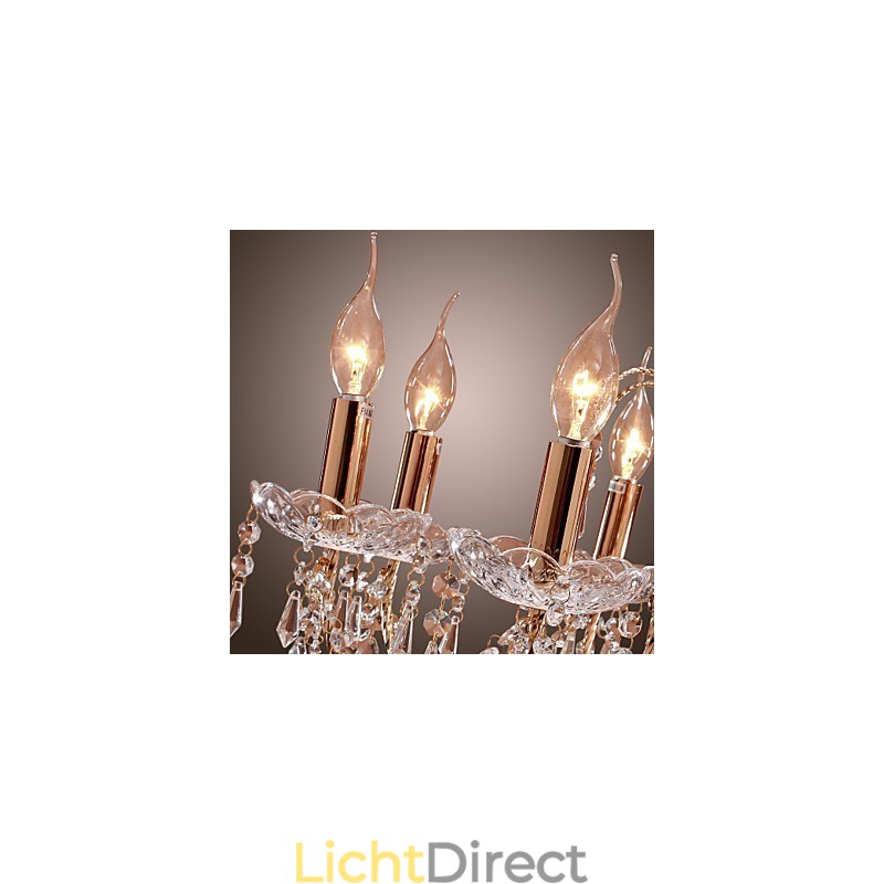 Elegante kristallen kroonluchter met 9 lampen