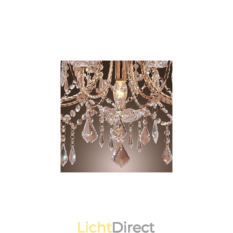 Elegante kristallen kroonluchter met 9 lampen