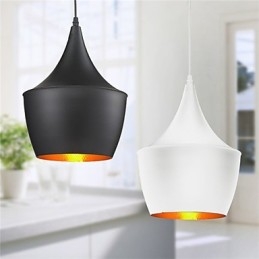 Hanglamp Retro Vintage Tom Dixon Design Zwart Wit Type Café hanglampen
