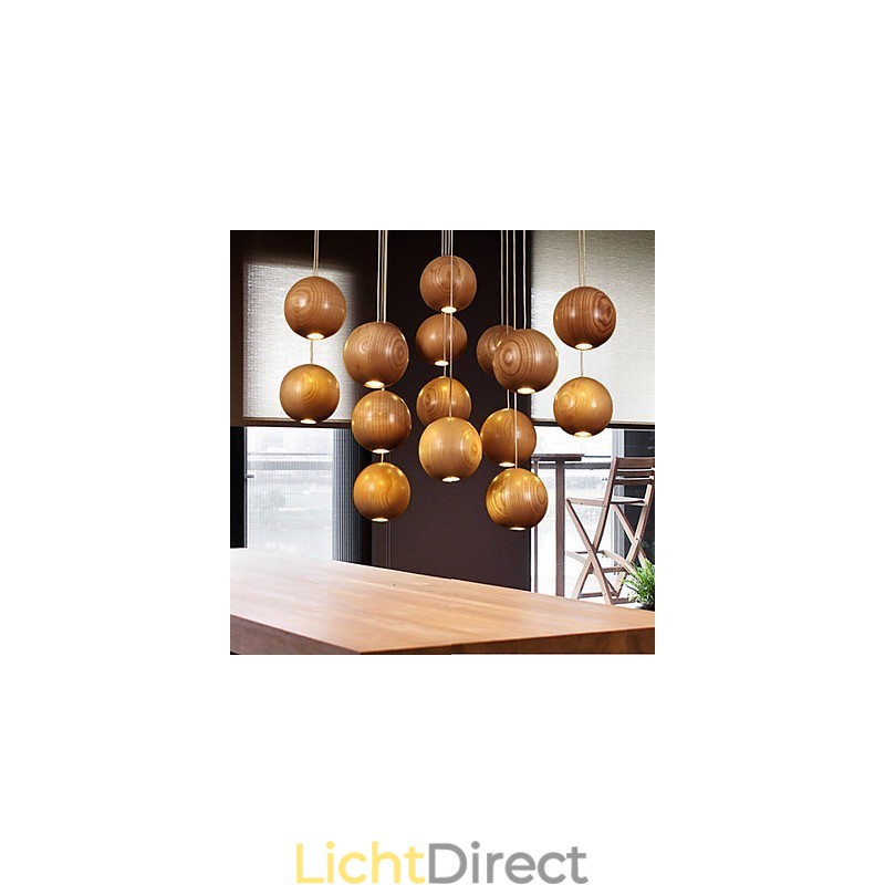 Hanglampen Mini Stijl Lantaarn Hout Bamboe