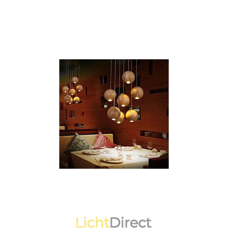 Hanglampen Mini Stijl Lantaarn Hout Bamboe