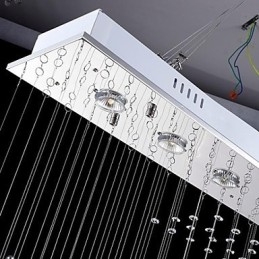 Moderne eigentijdse traditionele klassieke rustieke lodge vintage land eiland kristal gegalvaniseerde metalen hanglamp