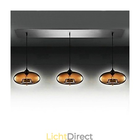 3-lichts moderne glazen hanglamp in bruin bubbeldesign 3-lichts moderne glazen hanglamp in bruin bubbeldesign