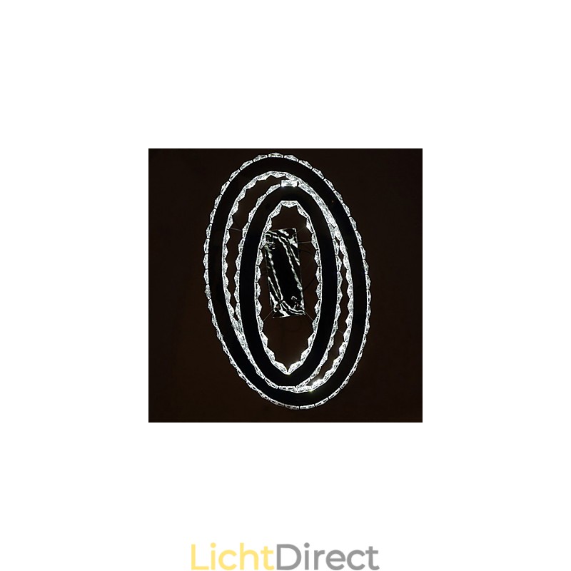 Moderne kristallen hanglamp met ovale dubbele ring voor