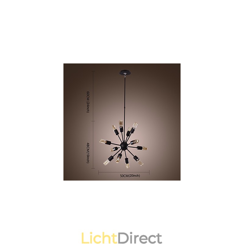 Avant Garde IJzeren Kroonluchter met 12 Lampen