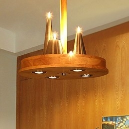 Amerikaanse warme stijlvolle massief houten hanglamp