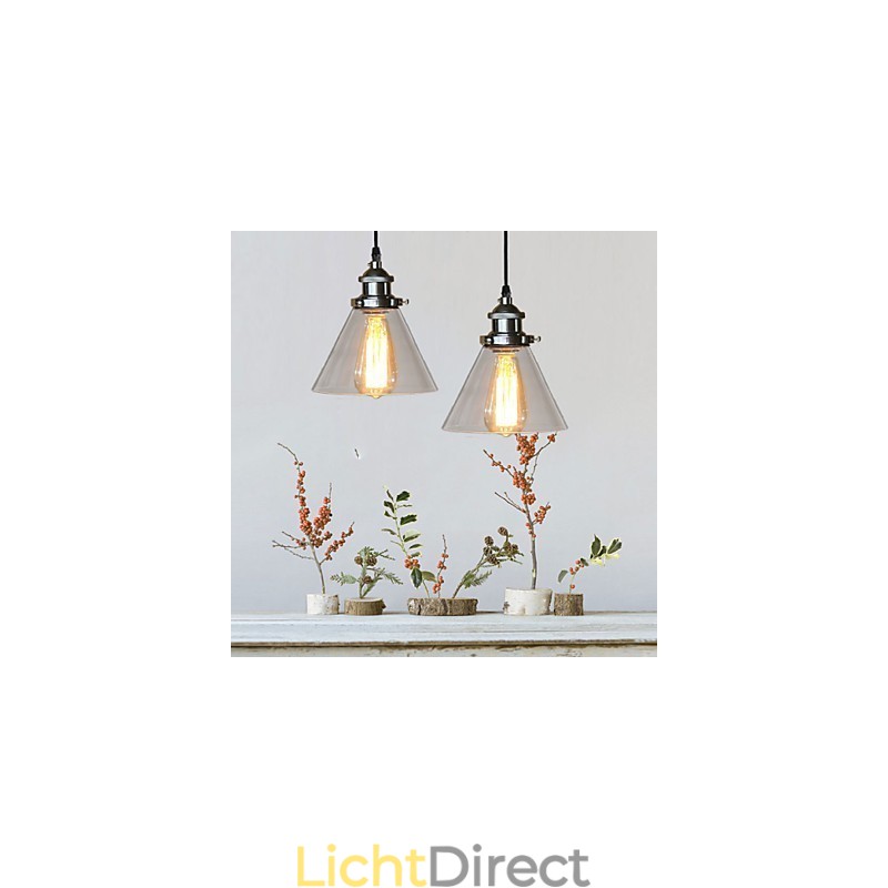 Traditionele klassieke vintage retro landelijke globe hanglamp