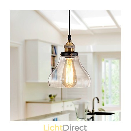 Traditionele klassieke vintage retro landelijke globe hanglamp