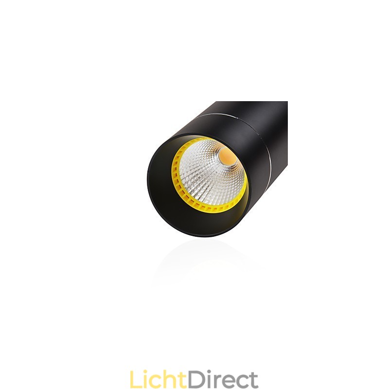1-lichts mini hanglamp zwart geanodiseerd met aluminium