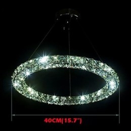 Kristallen hanglamp moderne enkele D40CM drie zijden K9 kristal binnen plafondlampen lampen armaturen