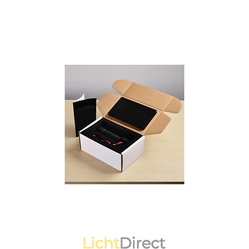 1-lichts mini hanglamp zwart geanodiseerd met aluminium