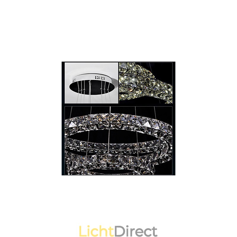 Kristallen hanglamp moderne enkele D40CM drie zijden K9 kristal binnen plafondlampen lampen armaturen