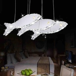 Moderne, eigentijdse kristallen metalen hanglamp