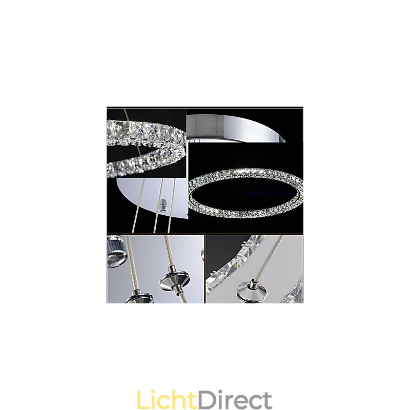 Kristallen hanglamp moderne enkele D40CM drie zijden K9 kristal binnen plafondlampen lampen armaturen