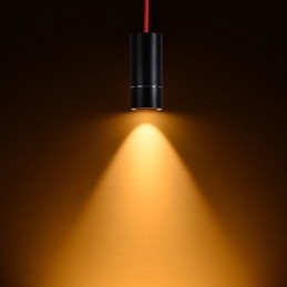 1-lichts mini hanglamp zwart geanodiseerd met aluminium