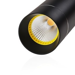 1-lichts mini hanglamp zwart geanodiseerd met aluminium