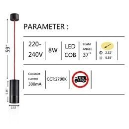 1-lichts mini hanglamp zwart geanodiseerd met aluminium