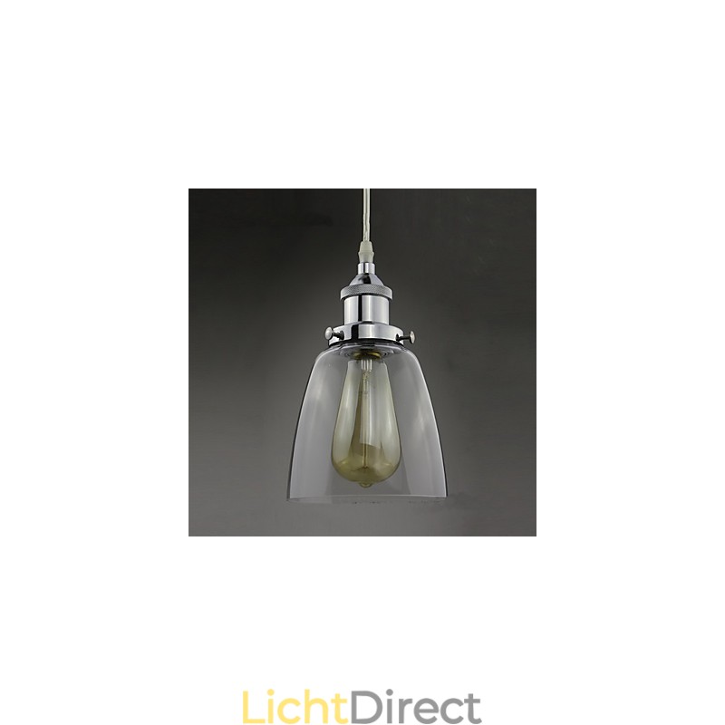 Moderne Chromen Glazen Vintage Industriële Retro Fitting Edison Hanglamp Café Porch Light