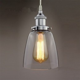 Moderne Chromen Glazen Vintage Industriële Retro Fitting Edison Hanglamp Café Porch Light