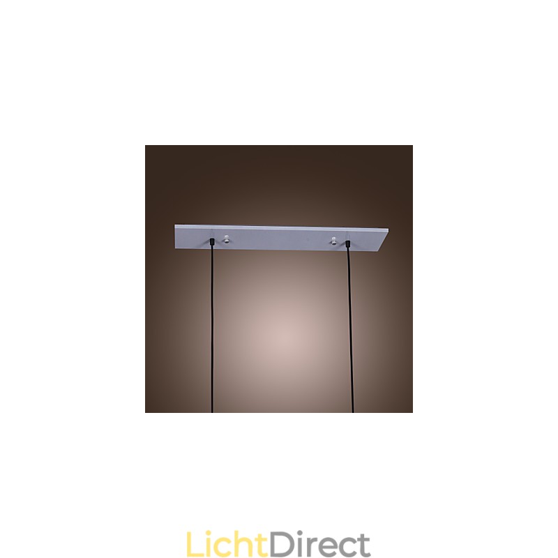 Moderne glazen hanglamp met 2 lampen in transparant flesontwerp