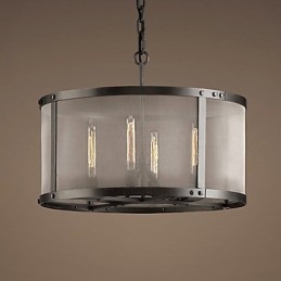 4-lichts hanglamp met transparante kap