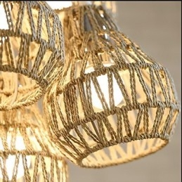 Cage Rope Creatieve RETRO Kunst 5 Hoofd Kroonluchter