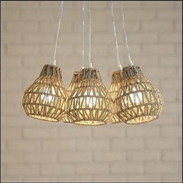 Cage Rope Creatieve RETRO Kunst 5 Hoofd Kroonluchter