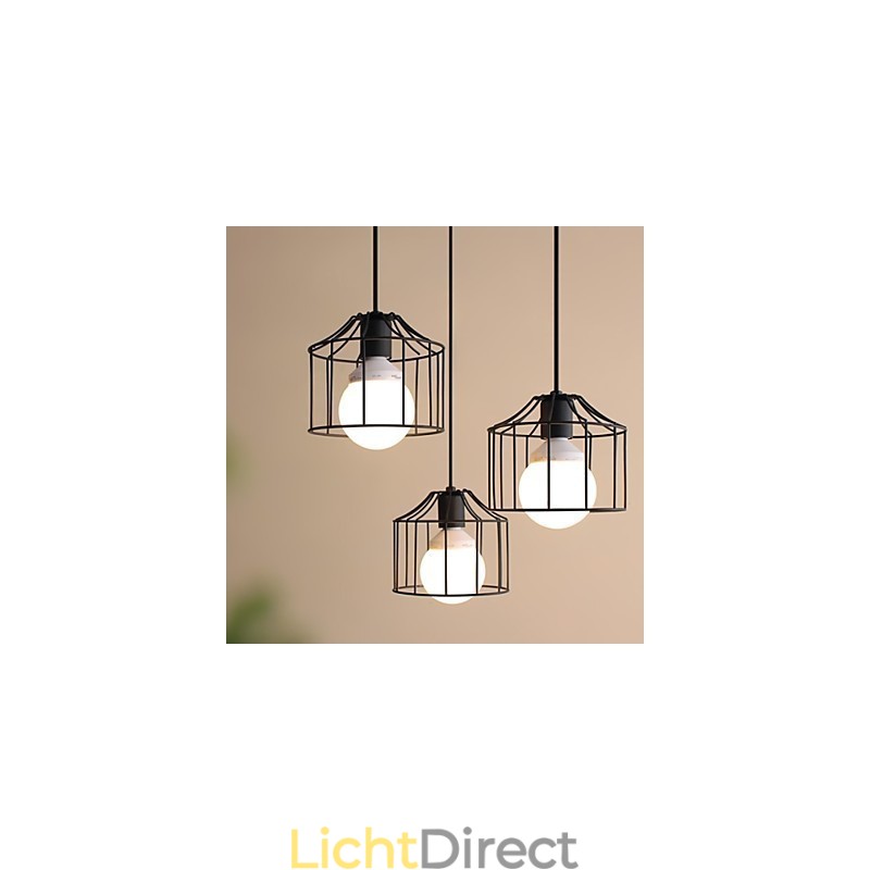 1 lampen landelijke metalen hanglamp