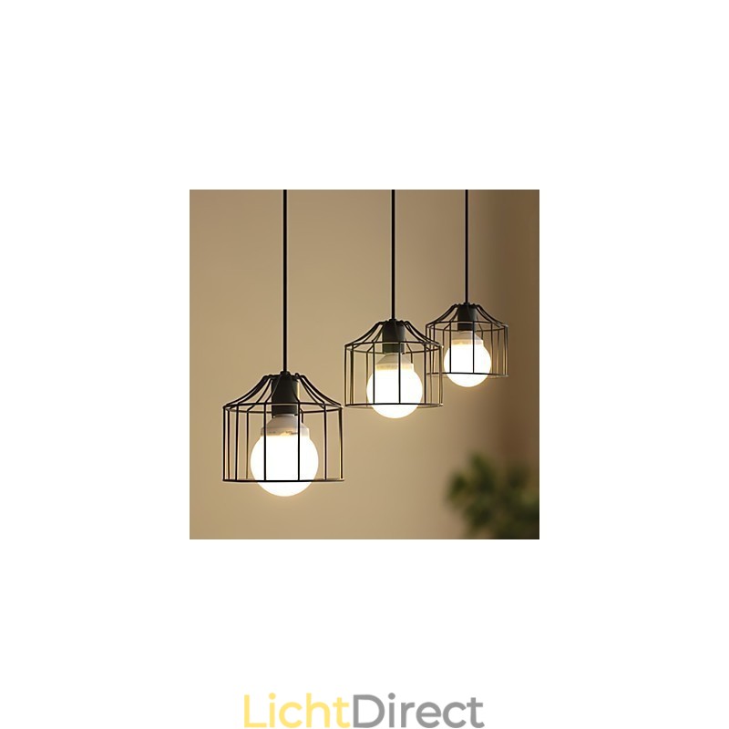 1 lampen landelijke metalen hanglamp