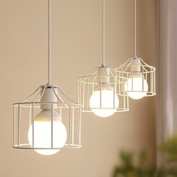 1 lampen landelijke metalen hanglamp