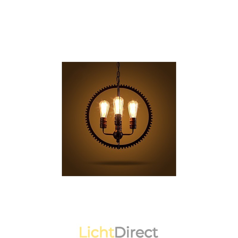 Creatieve Retro Hanglampen Amerikaanse Landelijke Smeedijzeren Kroonluchter