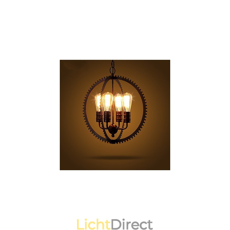 Creatieve Retro Hanglampen Amerikaanse Landelijke Smeedijzeren Kroonluchter