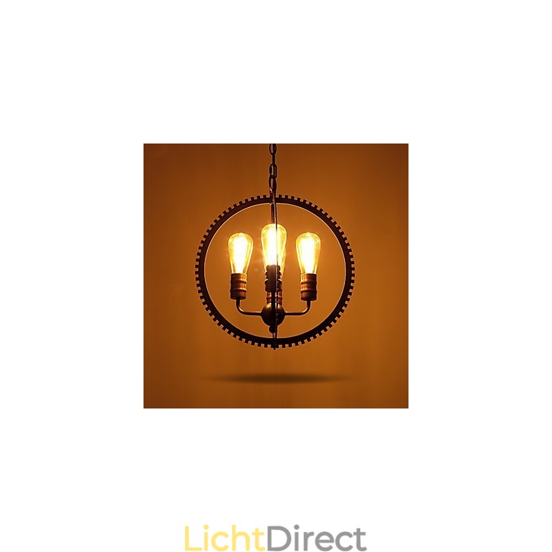 Creatieve Retro Hanglampen Amerikaanse Landelijke Smeedijzeren Kroonluchter