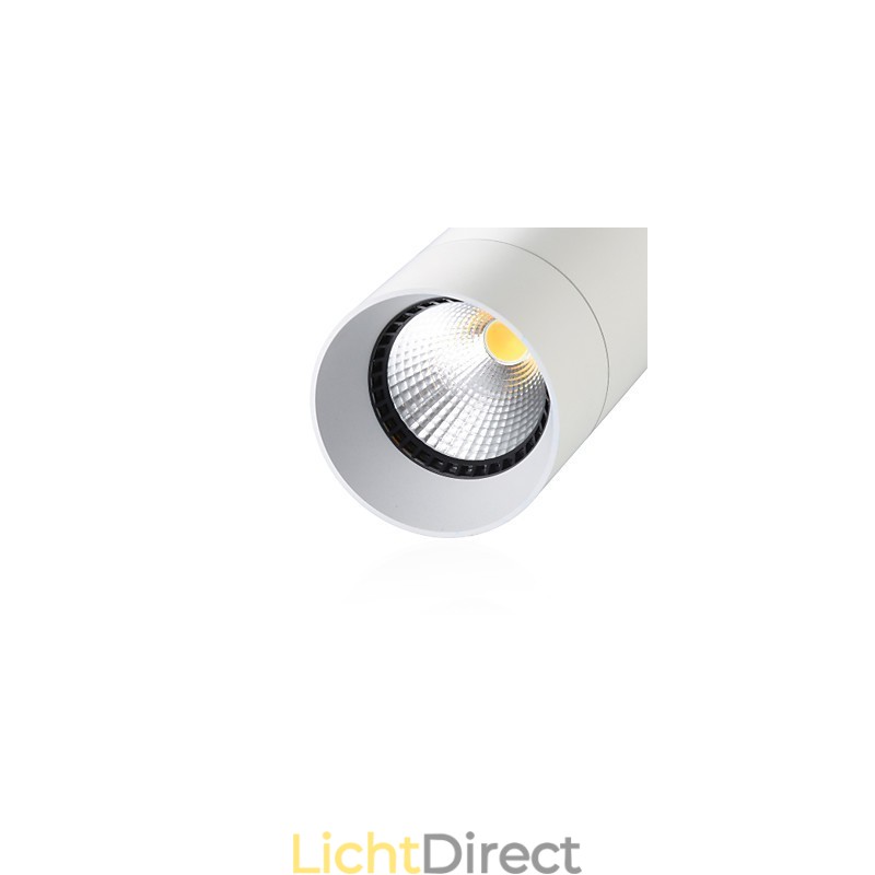 GE 05032 8W 136mm 1-lichts mini hanglamp gepoedercoat wit met aluminium