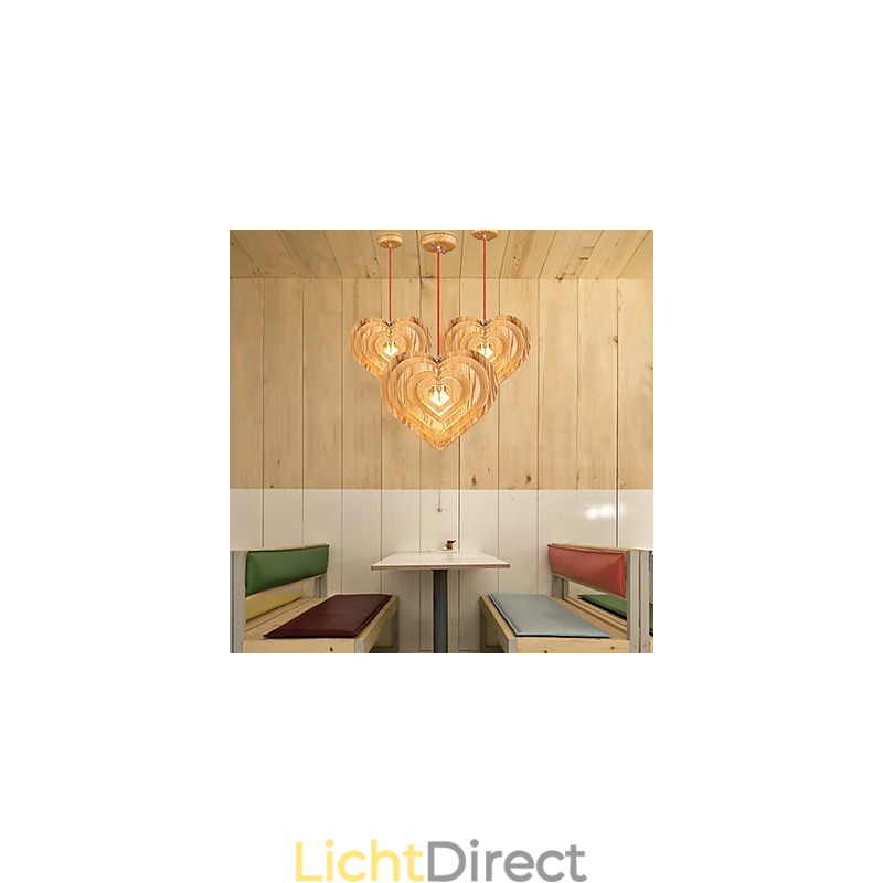 Kroonluchter Mini Stijl Lantaarn Hout Bamboe