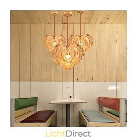 Kroonluchter Mini Stijl Lantaarn Hout Bamboe