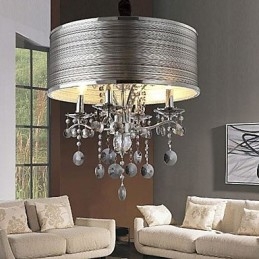 Moderne, eigentijdse kristallen metalen hanglamp