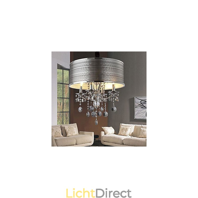 Moderne, eigentijdse kristallen metalen hanglamp
