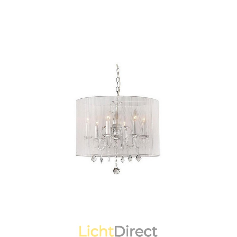 Moderne eigentijdse drum kristal gegalvaniseerde hanglamp