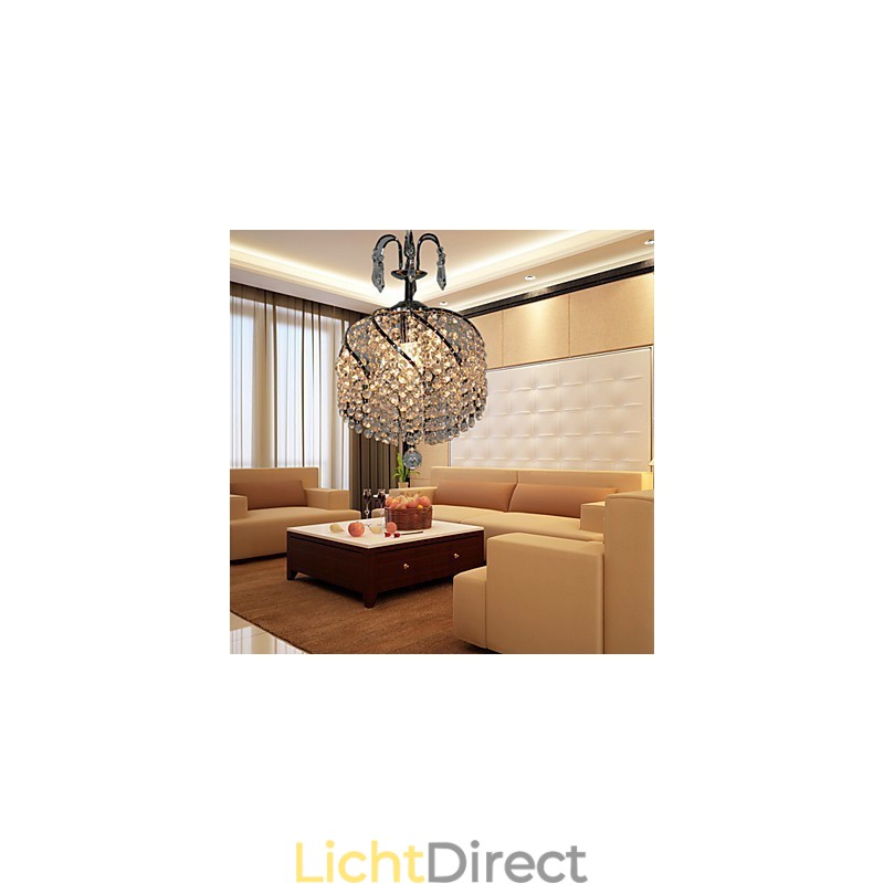 Stijlvolle kristallen hanglamp met 1 lichtbron