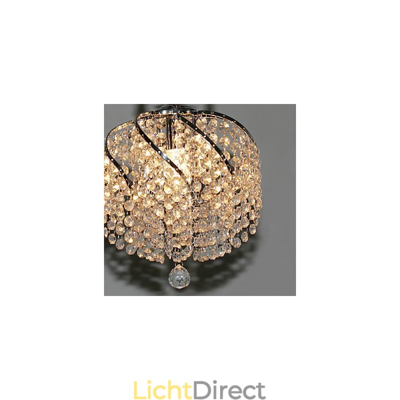 Stijlvolle kristallen hanglamp met 1 lichtbron